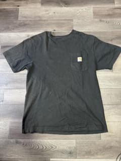 ブラック コットン Tシャツ ポケット付き　カーハート　Mのサムネイル