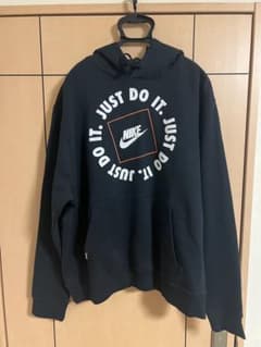 【新品タグ付き】NIKE JUST DO IT. パーカー　XXLサイズ　黒色のサムネイル