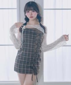 Belle Charme レースアップキャミワンピースボレロセット ブラウンのサムネイル