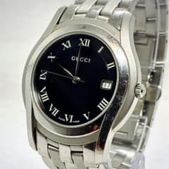 グッチ GUCCI 5500M ブラック文字盤 不動 ジャンク 部品取り - メルカリ
