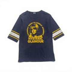 ヒステリックグラマー ヒスガール七分袖Tシャツ ネイビー M ③ - メルカリ