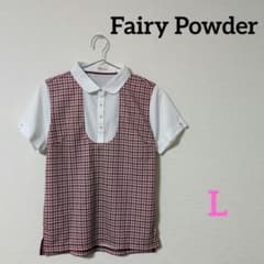 Fairy Powder Women's Golf Wear Short-Sleeve Polo Shirt Pattern White Size 3