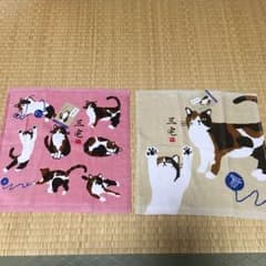 三毛猫☆三宅さん☆ハンドタオル二枚セット☆新品☆送料込みのサムネイル