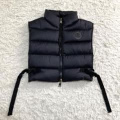 レア✨MONCLER 黒タグ ショート ダウンベスト ナイロン ブラック 