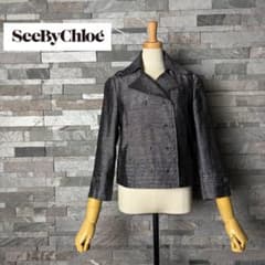 SEE BY CHLOE シーバイクロエ 七分袖 リネンコットン ジャケット  