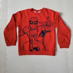 h&m スパイダーマン  スウェット　長袖　トレーナー　マーベル　キッズ　130のサムネイル