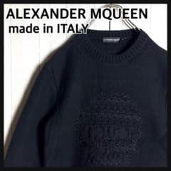 3323【希少】 アレキサンダーマックイーン カシミヤ混 スカルロゴ