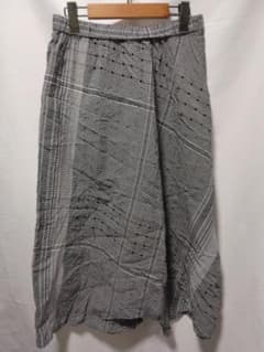 センソユニコ　慈雨　サルエルパンツ ブラック・ホワイト チェック柄 センソユニコ 慈雨 サルエルパンツ ブラック・ホワイト チェック柄