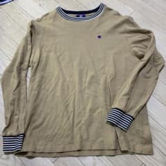 Champion チャンピオン 長袖カットソー ベージュ Lサイズのサムネイル
