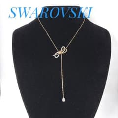 SWAROVSKI スワロフスキー リボン ネックレス クリスタル Y字 ライン SWAROVSKI スワロフスキー リボン ネックレス クリスタル Y字 ライン