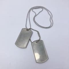 4687◯ GUCCI ドッグタグダブルプレート ネックレス シルバー925