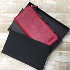 最終価格！▪️新品 未使用▪️本革 長財布⚫︎赤 レッドカラーの柔革。レザー。のサムネイル