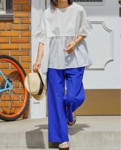 FOUND GOOD ホワイト フリル袖 シャツ Mのサムネイル
