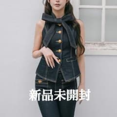 ダーリッチDDボタンリボンデニムトップス 新品 DDボタンリボンデニムトップス – Darich