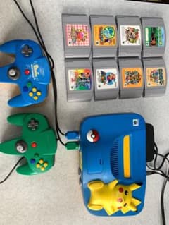 【限定盤】任天堂64 ニンテンドー64 ピカチュウ(ブルー)本体セットのサムネイル