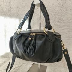 極美品】DIANA・ダイアナ・2way・シボ革・ハンドバッグ・ショルダー 