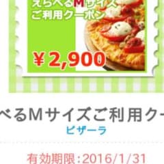 《Mii様専用》ピザーラ¥2900分(Mサイズ)使用可能クーポンのサムネイル