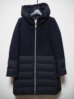 HERNO ウール切替ダウンコート サイズ サイズ42 ネイビー - メルカリ
