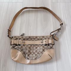 COACH コーチ シグネチャー ショルダーバッグ F07077 ベージュ - メルカリ