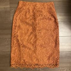 美品　index テラコッタ　オレンジ　レース　スカートのサムネイル