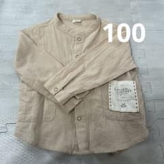 RIO 綿100%シャツ　ベージュ　100cm