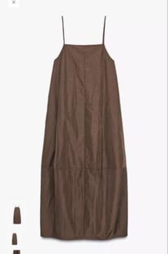 ZARA バックオープンナイロンキャミワンピースのサムネイル