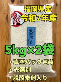 福岡県産 夢つくし（5kg×4袋）20kg 白米 真空パック 【超メルカリ市】 福岡県産 元気つくし5kg×2袋 白米 真空パック つきたて【超メルカリ市