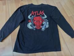 ATLAS バックプリント・ロングTシャツ 黒のサムネイル