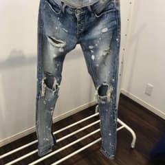 デニム　スキニー　ダメージ　mnmlのサムネイル