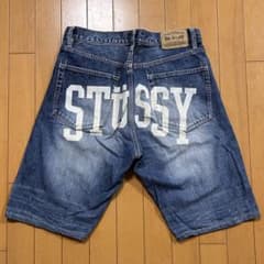 加*実様 STUSSY '00 デニムハーフ ショートパンツ 32 バックプリン STUSSY '00 デニムハーフ ショートパンツ 32 バックプリント - メルカリ