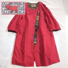 オレボレブラ│コットンリネン ノーカラーコート ビジュー ぶたさん アルベロベロ オレボレブラ│コットンリネン ノーカラーコート ビジュー ぶたさん