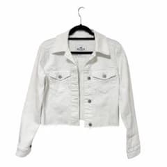 HOLLISTER ホワイト クロップドデニムジャケットのサムネイル