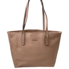 미품 COACH 코치 토트 백 핑크 베이지 F57522