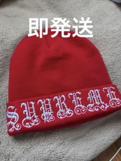 supreme oldEnglish ビーニー レア ストリートスケーターRED