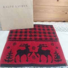 【値下げ】RALPH LAUREN タオルハンカチ チェック柄 レッドのサムネイル