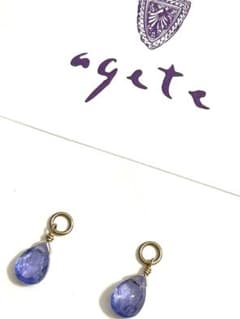 アガット　希少石タンザナイト　ピアスチャーム アガット 希少石タンザナイト ピアスチャーム - メルカリ