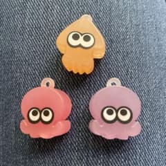 Splatoon Squid and Octopus Keychain Set of 3