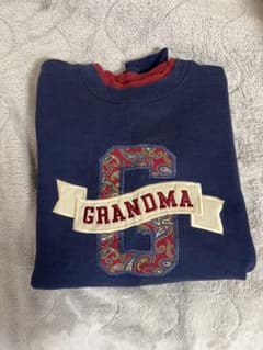 古着ネイビー GRANDMA 刺繍 トレーナーのサムネイル