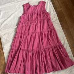 THE SHOP TK ノースリーブ ティアードワンピース ピンク M - メルカリ