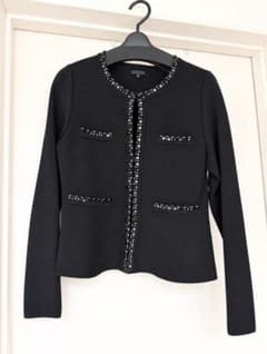 To be chic ノーカラーニットジャケットのサムネイル