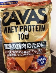 meiji SAVAS ホエイプロテイン100 キャラメル風味 12袋セットのサムネイル