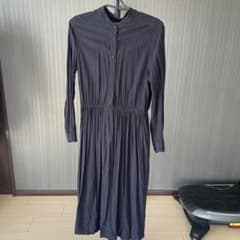 黒い長袖シャツワンピースのサムネイル