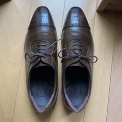 【山陽山長】美品 ストレートチップ 外羽根 メダリオン　ドレスシューズ 三陽山長】美品 ストレートチップ 外羽根 メダリオン ドレスシューズ