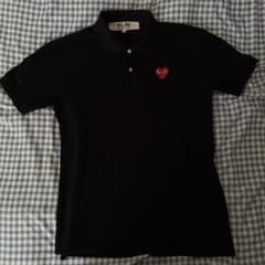 PLAY COMME des GARÇONS ハートワッペン ポロシャツ 黒 L - メルカリ