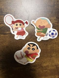「非売品」クレヨンしんちゃん スポーツ ステッカー 3種セットのサムネイル