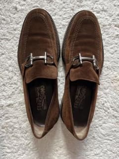 Salvatore Ferragamo メンズ ローファー スエード ブラウンのサムネイル
