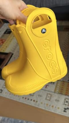 Crocs クロックス レインブーツ C13 約19cmイエロー キッズ 長靴のサムネイル