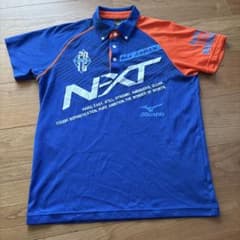 MIZUNO バレーボール ポロシャツ ブルー オレンジ Lのサムネイル