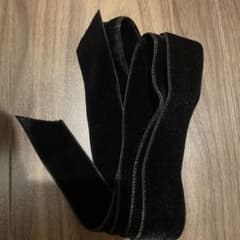 【みぃ様専用】ベロアリボン (両面)ブラックのサムネイル
