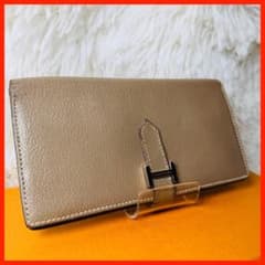 セール！HERMES エルメス ベアン スフレ 長財布 トープ シェブルミゾル 